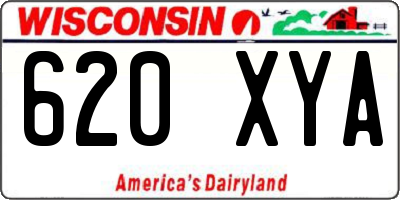 WI license plate 620XYA