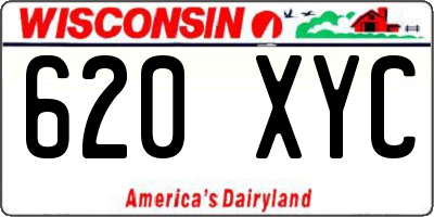 WI license plate 620XYC