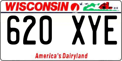 WI license plate 620XYE