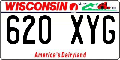 WI license plate 620XYG