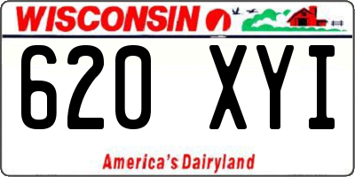 WI license plate 620XYI