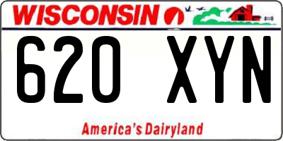 WI license plate 620XYN