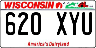 WI license plate 620XYU