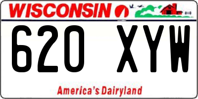 WI license plate 620XYW