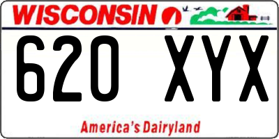 WI license plate 620XYX