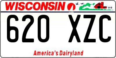 WI license plate 620XZC