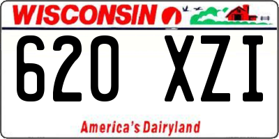 WI license plate 620XZI