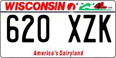 WI license plate 620XZK