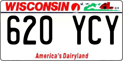 WI license plate 620YCY