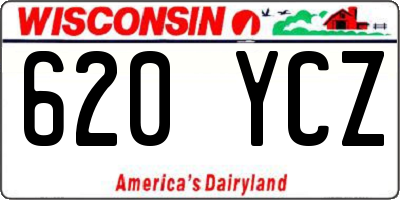 WI license plate 620YCZ