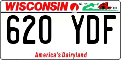 WI license plate 620YDF