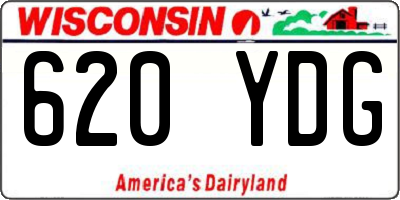 WI license plate 620YDG