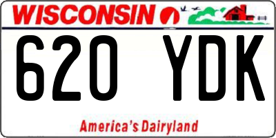 WI license plate 620YDK