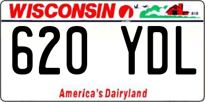 WI license plate 620YDL