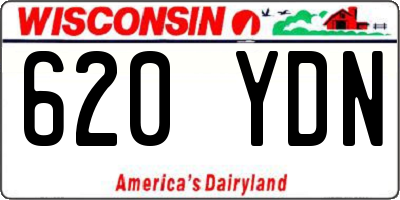 WI license plate 620YDN