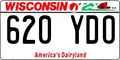 WI license plate 620YDO