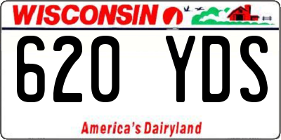 WI license plate 620YDS