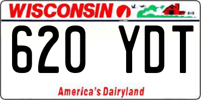 WI license plate 620YDT