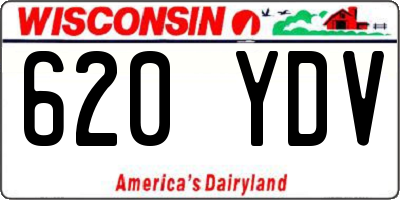 WI license plate 620YDV