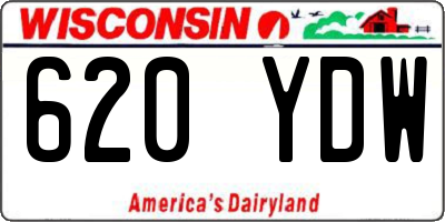 WI license plate 620YDW