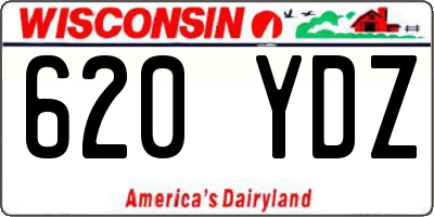 WI license plate 620YDZ