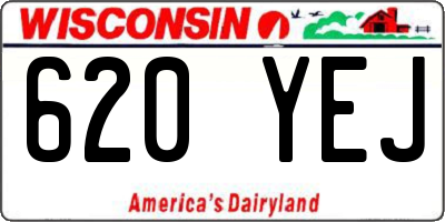 WI license plate 620YEJ