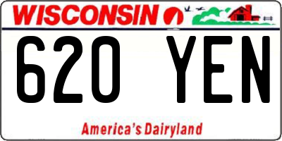WI license plate 620YEN