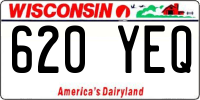 WI license plate 620YEQ