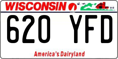WI license plate 620YFD