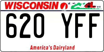 WI license plate 620YFF
