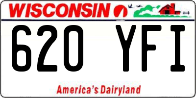 WI license plate 620YFI