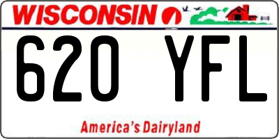 WI license plate 620YFL