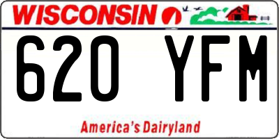 WI license plate 620YFM