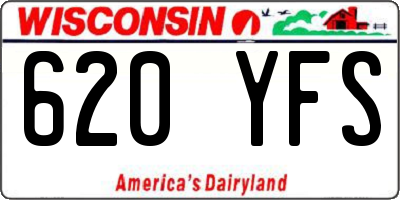 WI license plate 620YFS