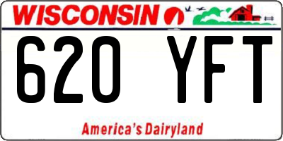 WI license plate 620YFT