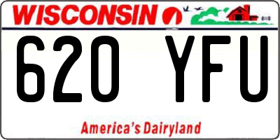 WI license plate 620YFU