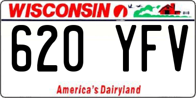 WI license plate 620YFV