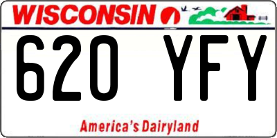 WI license plate 620YFY