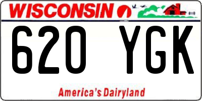 WI license plate 620YGK