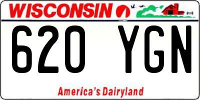 WI license plate 620YGN
