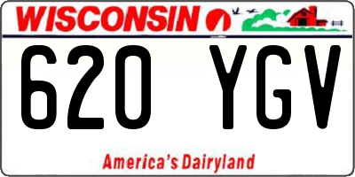 WI license plate 620YGV