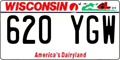 WI license plate 620YGW