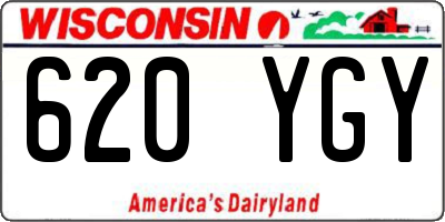 WI license plate 620YGY