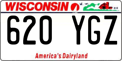 WI license plate 620YGZ