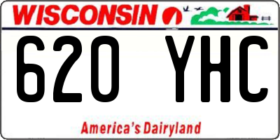 WI license plate 620YHC