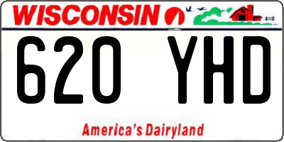 WI license plate 620YHD
