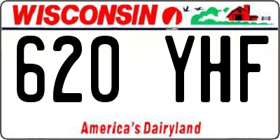 WI license plate 620YHF