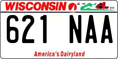 WI license plate 621NAA