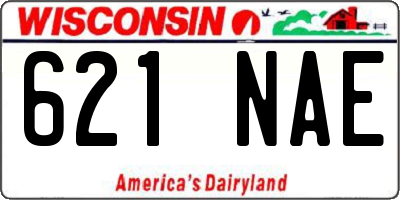 WI license plate 621NAE