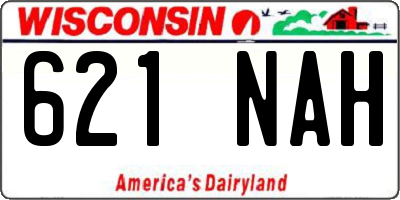 WI license plate 621NAH